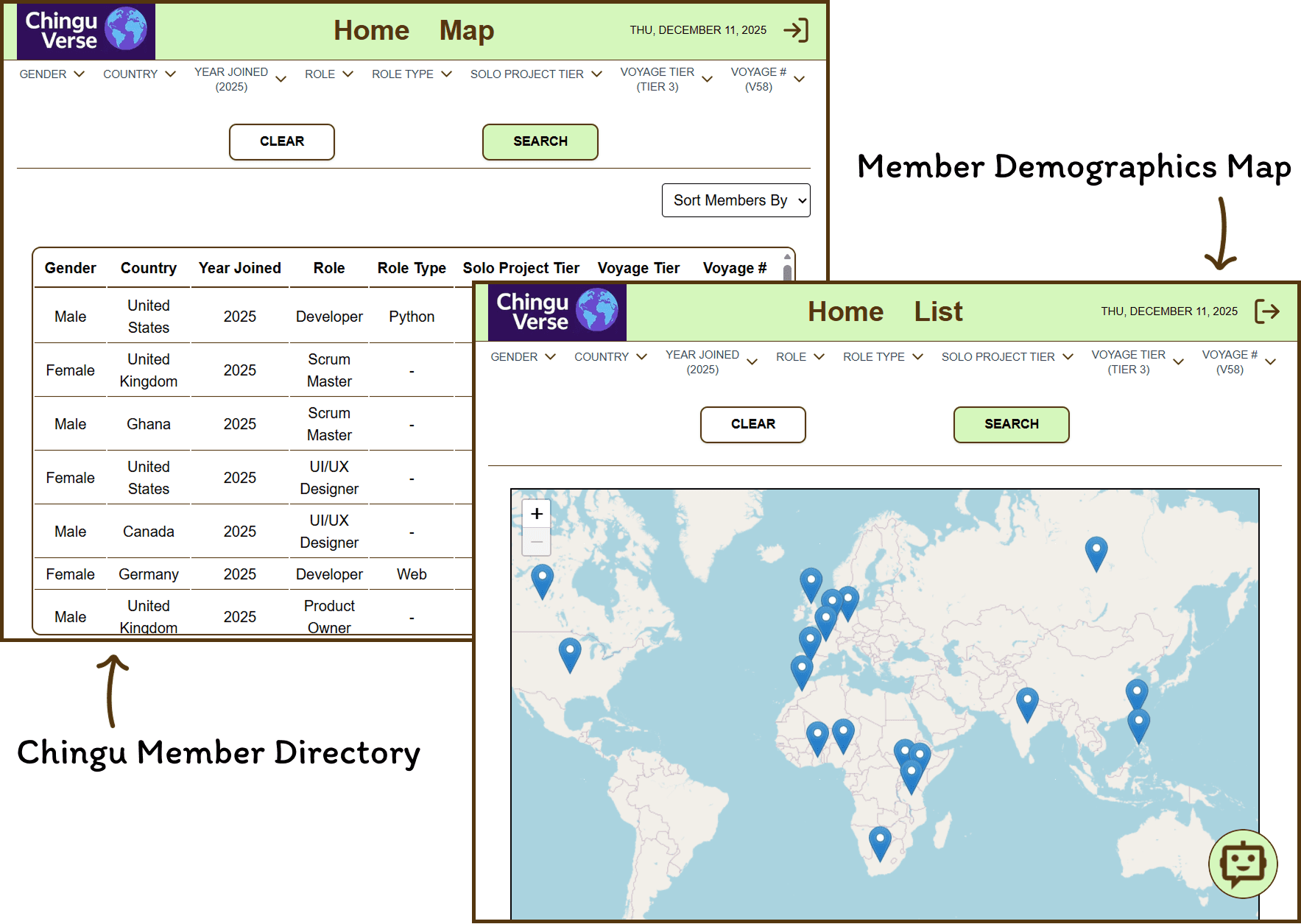 ChinguVerse application screenshot